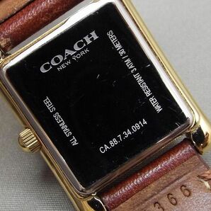 COACH/コーチ スクエア クォーツ腕時計 CA.88.7.34.0914 【W98y1】の画像6