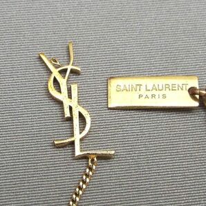 1円〜!! YSL/イヴ・サンローラン ロゴプレート ペンダントネックレス＆ブレスレット/ジャンク品 アクセサリー 2点セット 【7254y1】の画像8