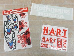 未使用品! HONDA H.A.R.T ハート/Rothmans ロスマンズ など ステッカーセット 【7489y1】