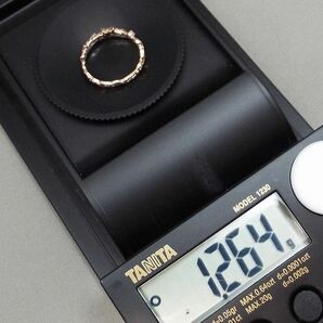 1円〜!! agete/アガット K10 フラワーモチーフ ダイヤモンド 0.05ct リング/指輪/アクセサリー 11号 【7227y1】の画像8