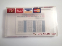 ♪新古品♪ステッカーシール　【UFJ NICOS】 ニコスカード会社　クリアケース　/納戸の整理中_画像1