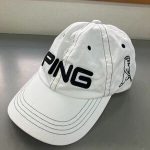 【PING キャップ ホワイト②】ゴルフキャップ スポーツ用品 ファッション【A9-2②】0206