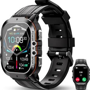 OUKITELスマートウォッチBT20【2023秋新登場】、防水防塵耐衝撃 smart watch、1.96インチAMOLED高精細大画面、長持ちバッテリー15日連続