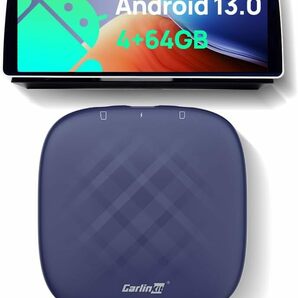 【日本限定版】CarlinKit TBox Plus Android13.0 ワイヤレスCarPlayアダプター 4+64GB 無線 Android Auto＆CarPlay SIM/TFカード 内蔵GPS の画像1