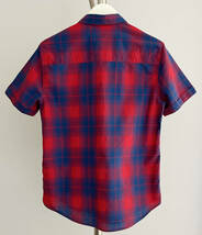 【新品】H&M コットン100% 洗いざらし チェック 半袖 シャツ S_画像2