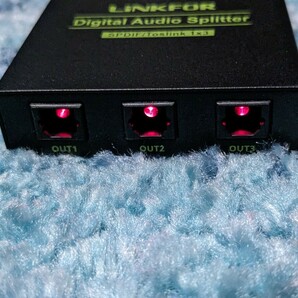 0604u1748 LiNKFOR SPDIF/TosLink 光デジタル 分配器 1入力3出力 LPCM2.0 DTS Dolby-AC3に対応 USBケーブルと光ケーブル付属の画像7