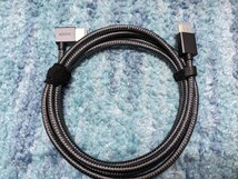 0604u1944　XAOSUN HDMI ケーブル 2M 4K 60Hz L字型 HDMI2.0規格 イーサネット対応 編組ナイロン グレー_画像2