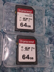 0604u0246　トランセンドジャパン SDカード 64GB UHS-I U3 V30 A1 対応 Ultra Performance (最大転送速度160MB/s) 2枚セット