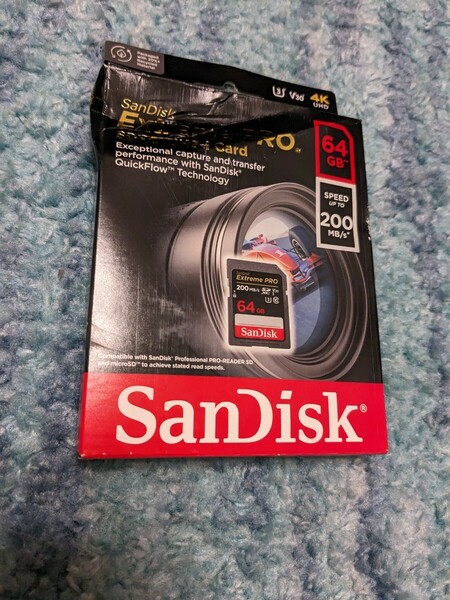 0604u2438　SanDisk SDカード 64GB SDXC Class10 UHS-I V30 読取最大200MB/s SanDisk Extreme PRO SDSDXXU-064G-GH4IN