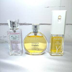 ■残7〜8割■ CHANEL CHANCE シャネル チャンス オードトワレ 50ml / Miss Dior ミスディオール ヘアミスト / イヴ・サンローラン Y 30mlの画像1