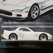 ホットウィール 95 MAZDA RX-7 FD 白 The Fast and the Furious 2/6 ワイルドスピード サバンナ ミニカー ドミニク HKS 仕様 HOT WHeeLs _画像2