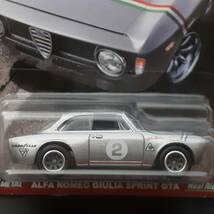 HOT WHeeLs ALFA ROMEO GIULIA SPRINT GTA 銀 LIMITED EDITION アルファロメオ ミニカー ジュリア RealRiders レース仕様 ホットウィール_画像2