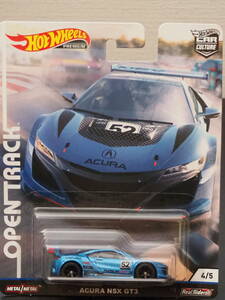 ホットウィール HONDA NSX ACURA GT3 青 メタリック カラー ホンダ NSXミニカー GT カー 仕様 WORKS RealRiders HOT WheeL