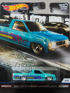 Hot Wheels 93 NISSAN HARD BODY D21 水 ニッサン ハードボディ ピックアップ ミニカー METAL/METAL RealRiders LOWDOWN ホットウィール