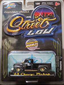 JADA 53 CHEVY PICKUP LOWRIDER ピンストライプ レタリング シェビー シルバーラード ミニカー ローダウンローライダー LOWDOWN HOT WHeeLs