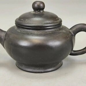 F0555 荊溪孟臣製 紫砂壺 茶道具 煎茶道具 後手急須 茶注 茶器 中国美術 時代物の画像4
