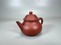 J0191 陳寶 紫砂壺 朱泥茶注 茶道具 煎茶道具 急須 茶器 中国美術 時代物_画像3