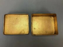 M0173D 銅地金銀象嵌人物文 盒子 蓋物 小物入 アクセサリーボックス 時代物 在銘 重315g_画像8