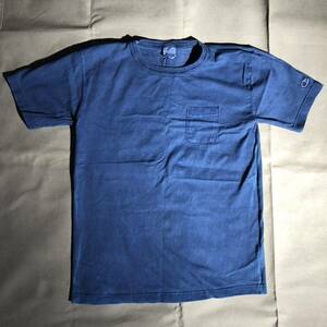 1円～ 新品未使用 champion USA製 indigo インディゴ　藍染 チャンピオン tee Tシャツ 