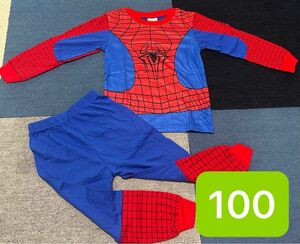 スパイダーマン 100 長袖 パジャマ 上下セット