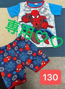 スパイダーマン 130 半袖 パジャマ 上下セット