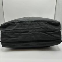 大容量/美品■ ダンヒル dunhill 2way アボリティーズ 2室 A4 多機能 ビジネスバッグ ブリーフケース キャンバス レザー 黒 通勤_画像6