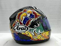 ④Arai RX-7X NAKASUGA 中須賀克行レプリカモデル フルフェイスヘルメット 神鳥 外装美品 Lサイズ ブラック系 アライ_画像7