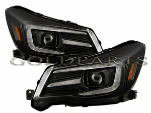 送料無料　New item　日本光軸【流れるウインカー】Subaru　SJtype　Forester　ファイバーLEDヘッドLight2012ｙ～2015ｙ　Atype、Btype、Ctype　