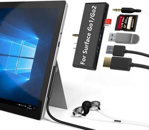 Microsoft Surface Go1/Go2/Go3 USB C ハブ 6ポート サーフェス ゴー アダプター