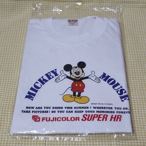 ミッキーマウス 昭和Tシャツ FUJICOLOR サービス品 未使用の画像1