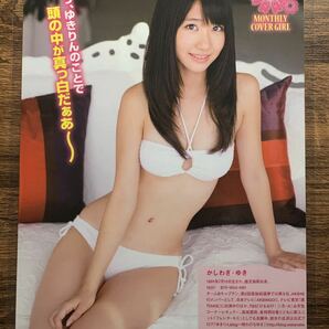 【厚手ラミネート加工】柏木由紀 水着 A4変サイズ 雑誌切り抜き 9ページ 月刊エンタメ2010年12月【グラビア】-e15の画像1