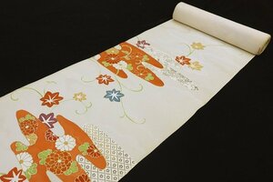 inagoya■今が狙い目☆春の附下祭り【附下】部分刺繍 正絹 着尺 反物 生地 新品 未使用 素材推奨z0034db