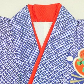 inagoya♪イベントや七五三に♪着用可【四つ身+襦袢】7歳用 女の子 化繊 中古 着物 USED kimono for kids y1635myの画像2