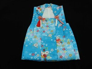 inagoya☆とってもかわいいコート☆【被布単品】3歳 女の子 青系 安い 着用可 新品 七五三 x6381nq