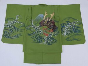 inagoya■当店人気アイテム☆練習用に【男の子羽織+着物セット】boy's kimono set 化繊 中古 海外へのお土産にもy8262ni