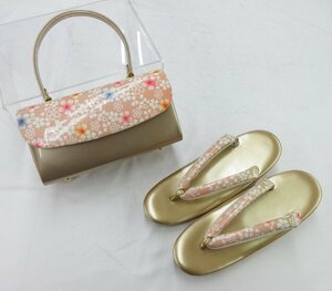 inagoya◆訳あり特価◆未使用品【振袖用・草履バッグセット】24cm エナメル 女性 婚礼 成人式 卒業式 z1074zb