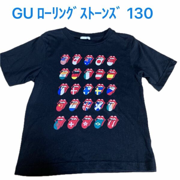 GU ローリングストーンズ 半袖Tシャツ 130