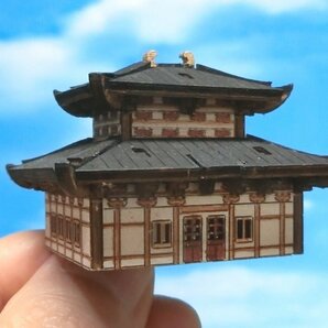 ミニチュア お寺 東大寺 日本 木造建築 神社仏閣ウッド木製 和風 ジオラマ figma情景 リーメント ウッドクラフト撮影 ドールハウス 時代劇の画像5