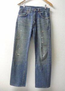 ◆◆Levi's Vintage Clothing LVC 33/36 米国製 USA製　リーバイス 501xx 47501-0111 ダメージ加工 デニム パンツ　ジーンズ