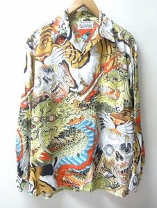 ◆WACKOMARIA ワコマリア WACKO MARIA 22FW 22AW 美品 天国東京 スカル 虎 アロハシャツ TIM LEHI / HAWAIIAN SHIRT L/S(TYPE-1)