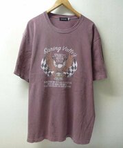 ◆GOOD ROCK SPEED XL ピグメント オーバーダイ　加工 イーグルロゴ Tシャツ エンジ サイズXL ヴィンテージ加工_画像1