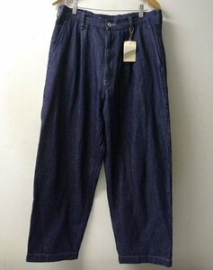 ◆MUJI 無印良品 XL デニム カポック混ぜ ワイド イージー デニム パンツ　美品 AE0X0A4S サイズXL INDIGO