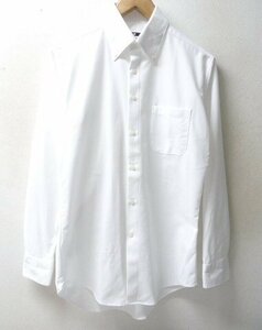 ◆SUIT SELECT スーツセレクト 美品 クリーニング済み ジャガード BD ポケット付き 形態安定 ドレスシャツ 白 サイズ84M