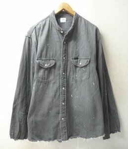 ◆ Lee × Ciaopanic Lee Besso Chao Panic Band Color Crown Off Denim Shirt Srey Size L