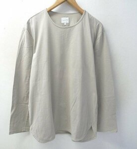◆CURLY&CO カーリー クルーネック ベーシック カットソー ロンT Tシャツ ベージュ系 サイズ2 日本製 オーバーサイズ