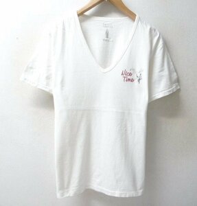 *WACKOMARIA Wacko Maria XL NiceTime embroidery V neck T-shirt white size XL