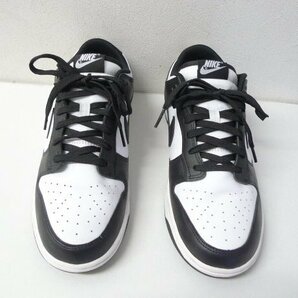 ◆Nike ナイキ 美品 27cm Dunk Low Retro White/Black ダンク ロー パンダ スニーカー 白黒 サイズ9 DD1391-100 美の画像2