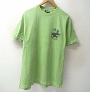 ◆STUSSY USA製 ステューシー BEACH ROOTS ビーチルーツ Tシャツ グリーン サイズM 希少　復刻　サーファー サーフィン