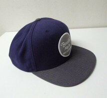 ◆BRIXTON ブリクストン 美品 サークルロゴ スナップバック キャップ グレーネイビー　調性可能　CAP 帽子_画像3