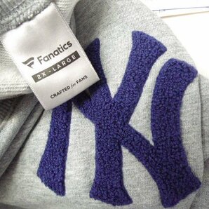 ◆Fanatics ファナティックス XXL ニューヨーク ヤンキース NY Yankees ワッペンロゴ装飾 大きいサイズ スウェット トレーナーの画像4